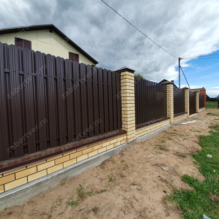 Забор Шахматка (двустороннее заполнение) — Premium Graphite