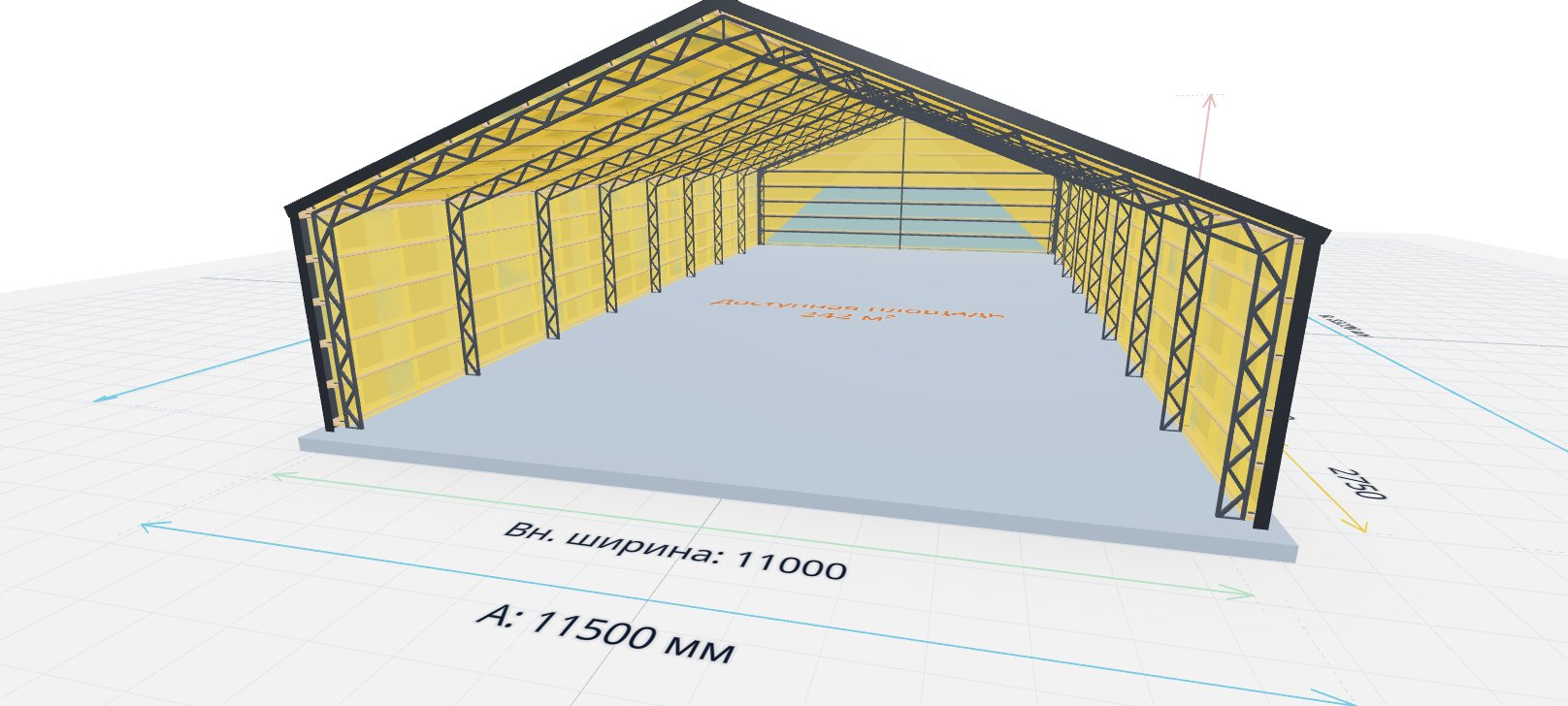 Ангар 11500×22000 мм — расчёт и изготовление в Твери, ZaborTver
