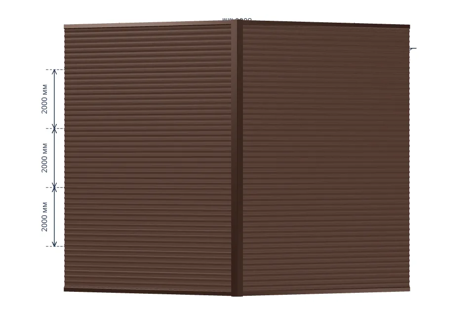 Автомобильный навес 8000×6000 мм — сверху, миниатюра