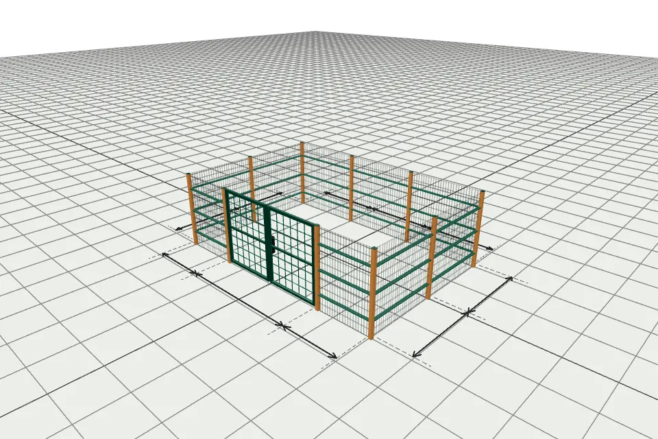 Забор из 3d забор — проект и расчёт, ZaborTver — перспектива