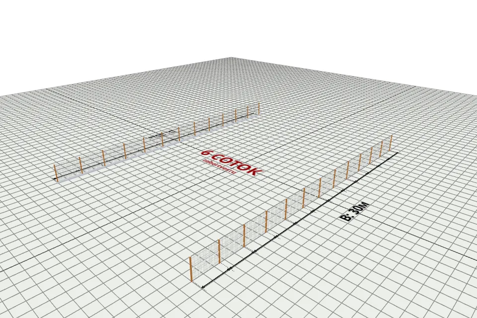 Забор из 3d забор — проект и расчёт, ZaborTver — перспектива
