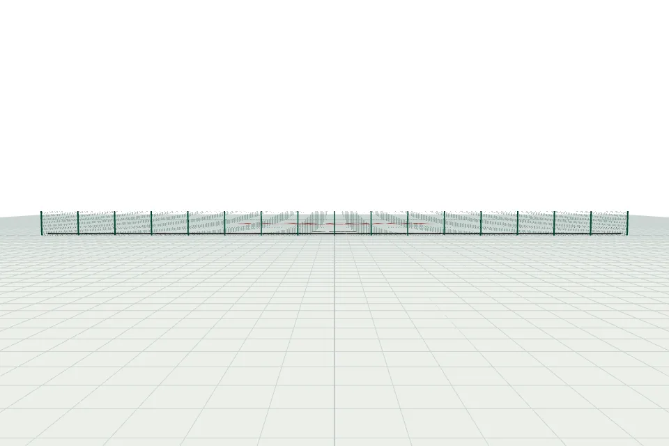 Забор из 3d забор — проект и расчёт, ZaborTver — спереди, миниатюра