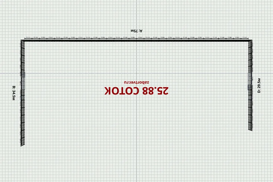 Забор из забор-жалюзи — проект и расчёт, ZaborTver — сверху, миниатюра
