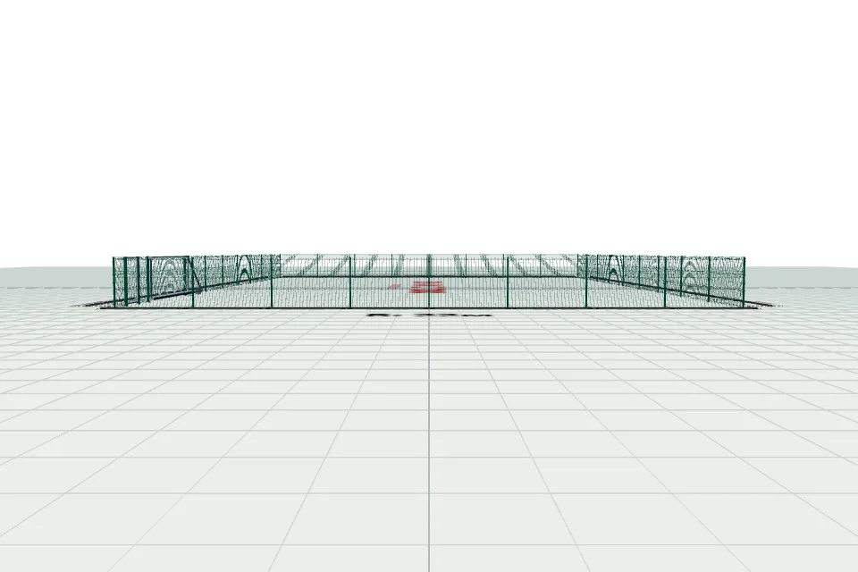 Забор из 3d забор — проект и расчёт, ZaborTver — сбоку, миниатюра