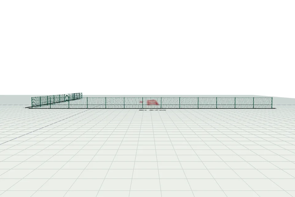 3D забор 65 м — сбоку, миниатюра