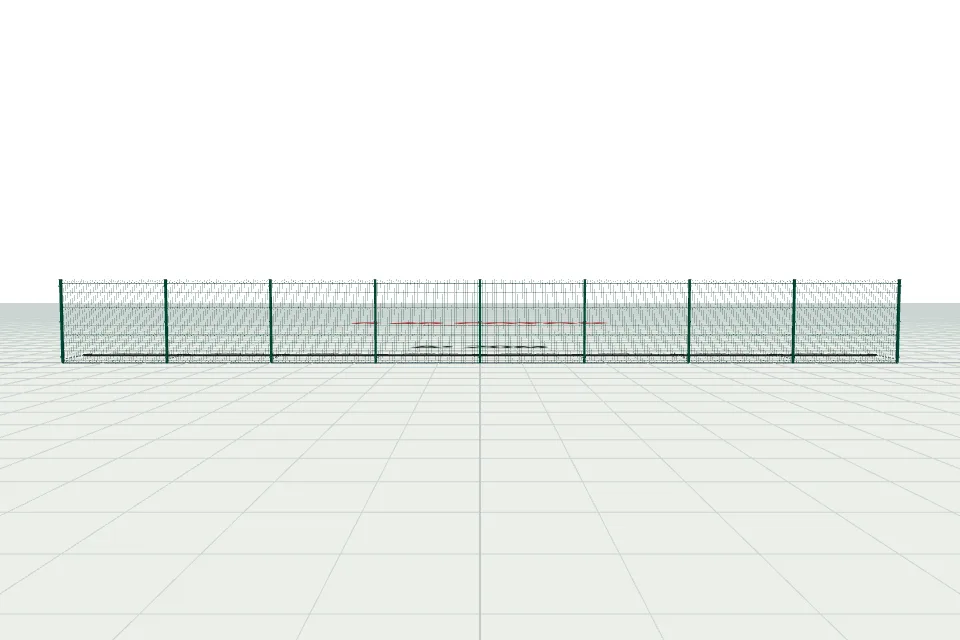 3D забор 20 м — спереди, миниатюра