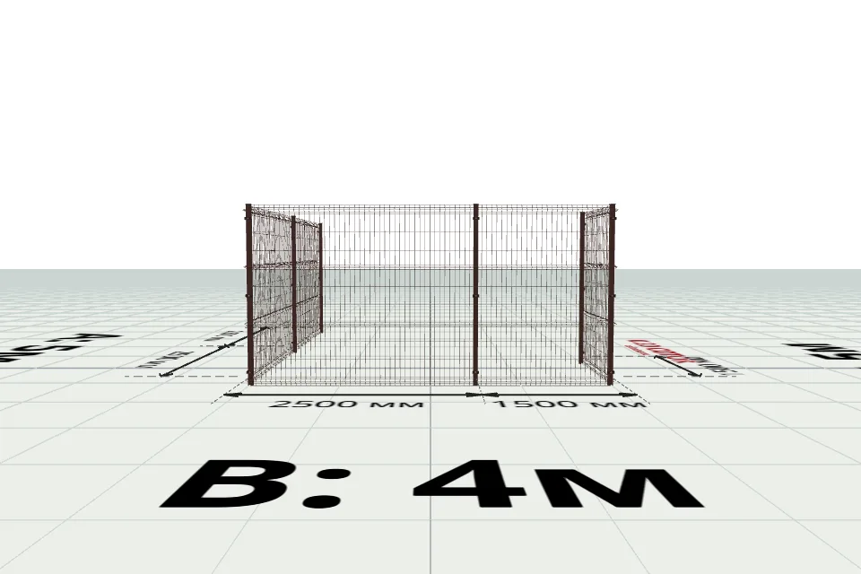 3D забор 10,5 м — сбоку, миниатюра