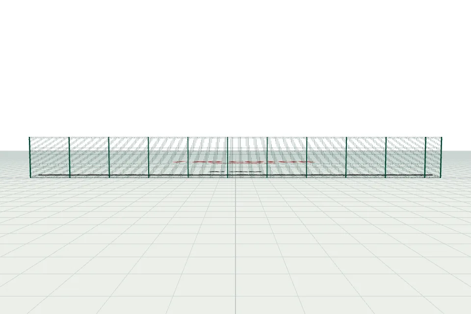3D забор 26 м — спереди, миниатюра
