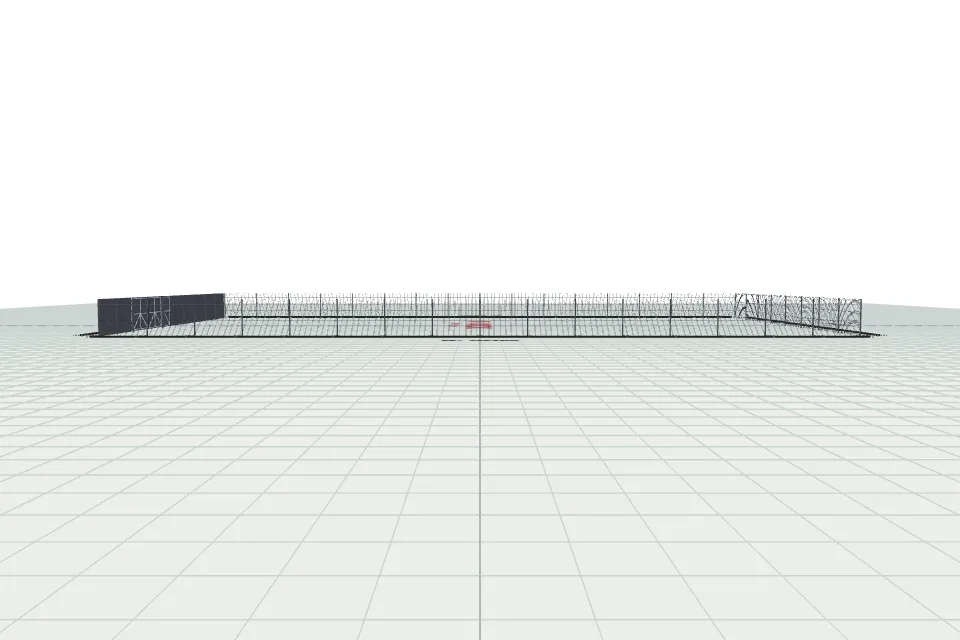 3D забор 120 м — сбоку, миниатюра