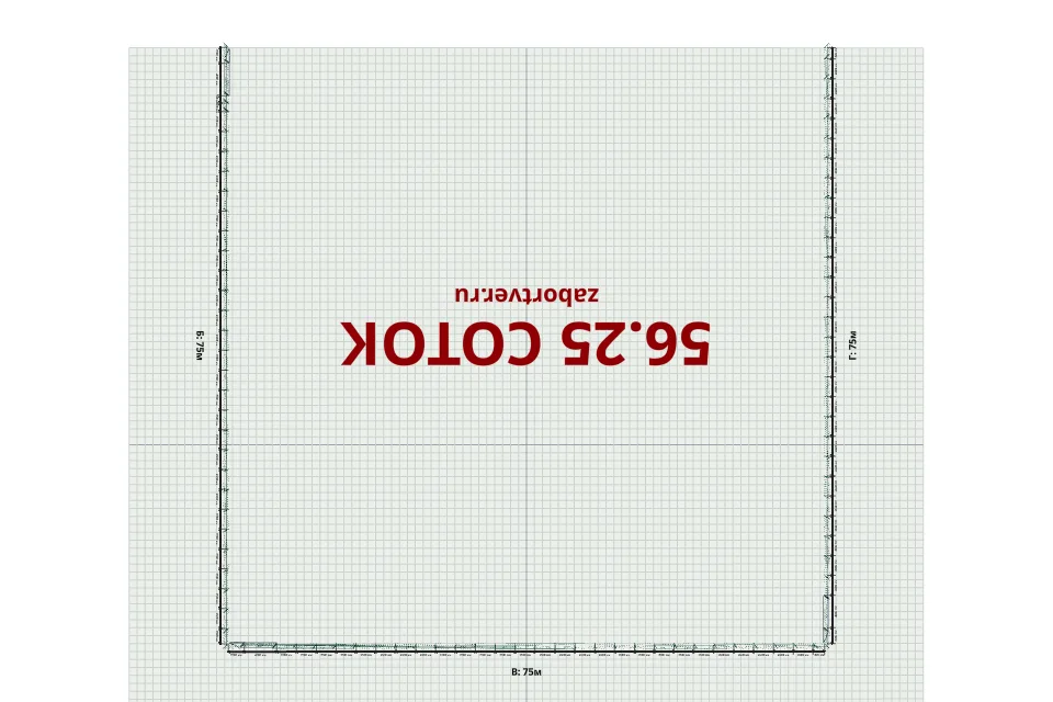 3D забор 225 м — сверху, миниатюра