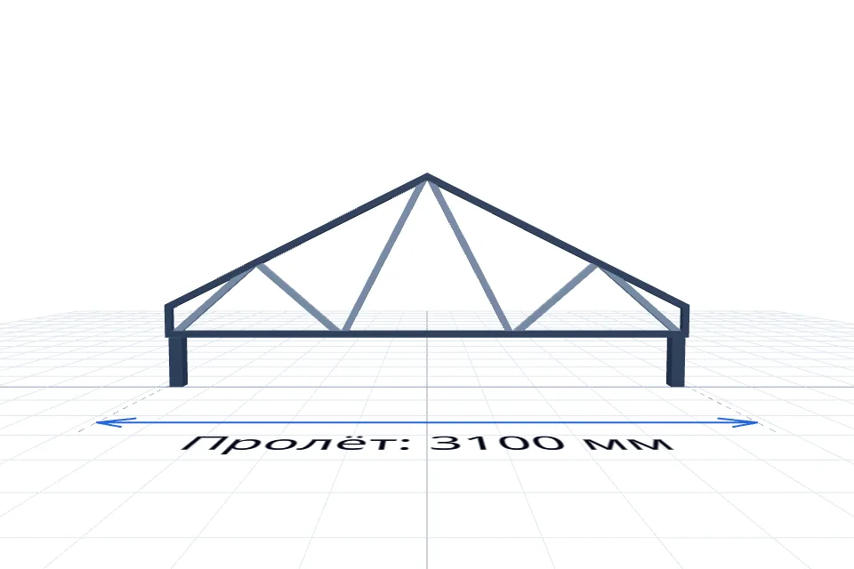 Ферма 3100 мм — спереди, миниатюра