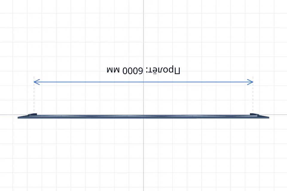 Ферма 6000 мм — сверху, миниатюра