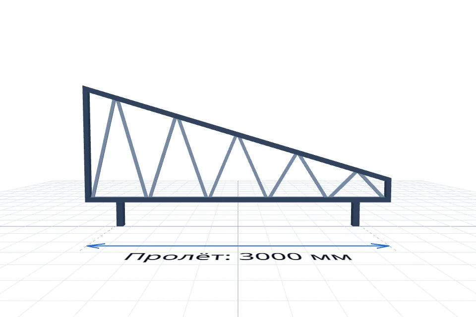 Ферма 3000 мм — спереди, миниатюра