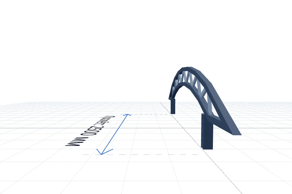 Ферма 2500 мм — сбоку, миниатюра