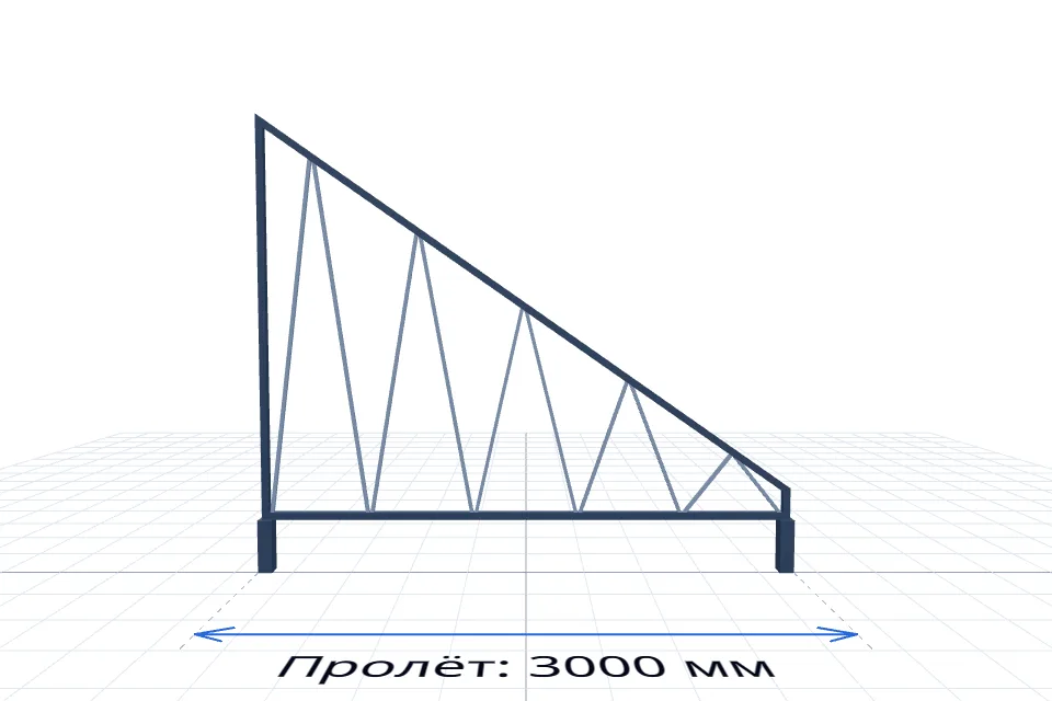 Ферма 3000 мм — спереди, миниатюра