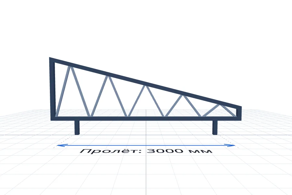 Комплект ферм (5 шт) 3000 мм — спереди, миниатюра