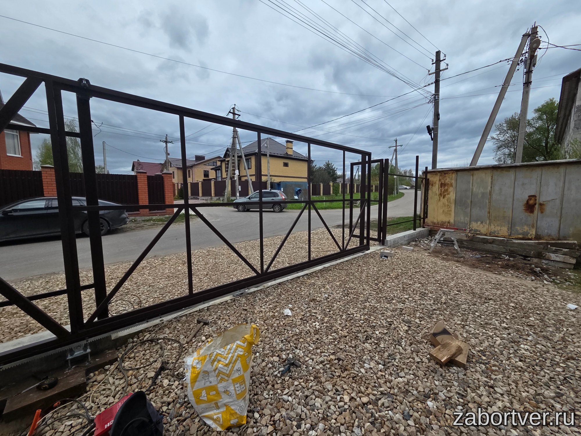 Откатные ворота с автоматикой